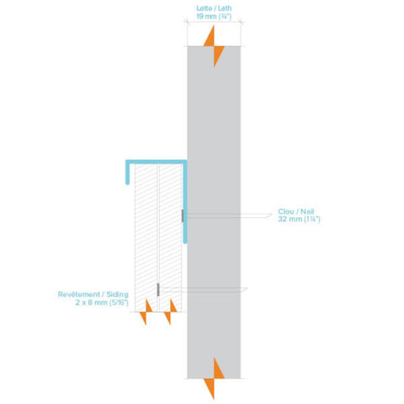 Light Trim 3/4in Lap Siding Universal J Trim J201-Black