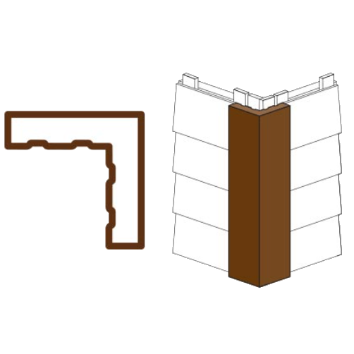 Maibec Genuine Wood 1 Piece Corner-Custom Color-Textured-4in x 4in x 10ft