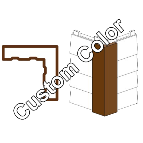 Maibec Genuine Wood 1 Piece Corner-Custom Color-Textured-6in x 6in x 10ft