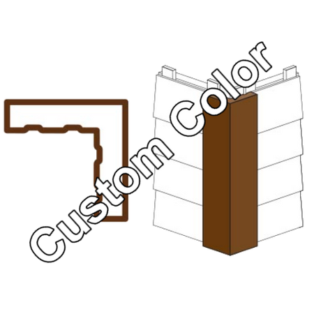 Maibec Genuine Wood 1 Piece Corner-Custom Color-Textured-6in x 6in x 10ft