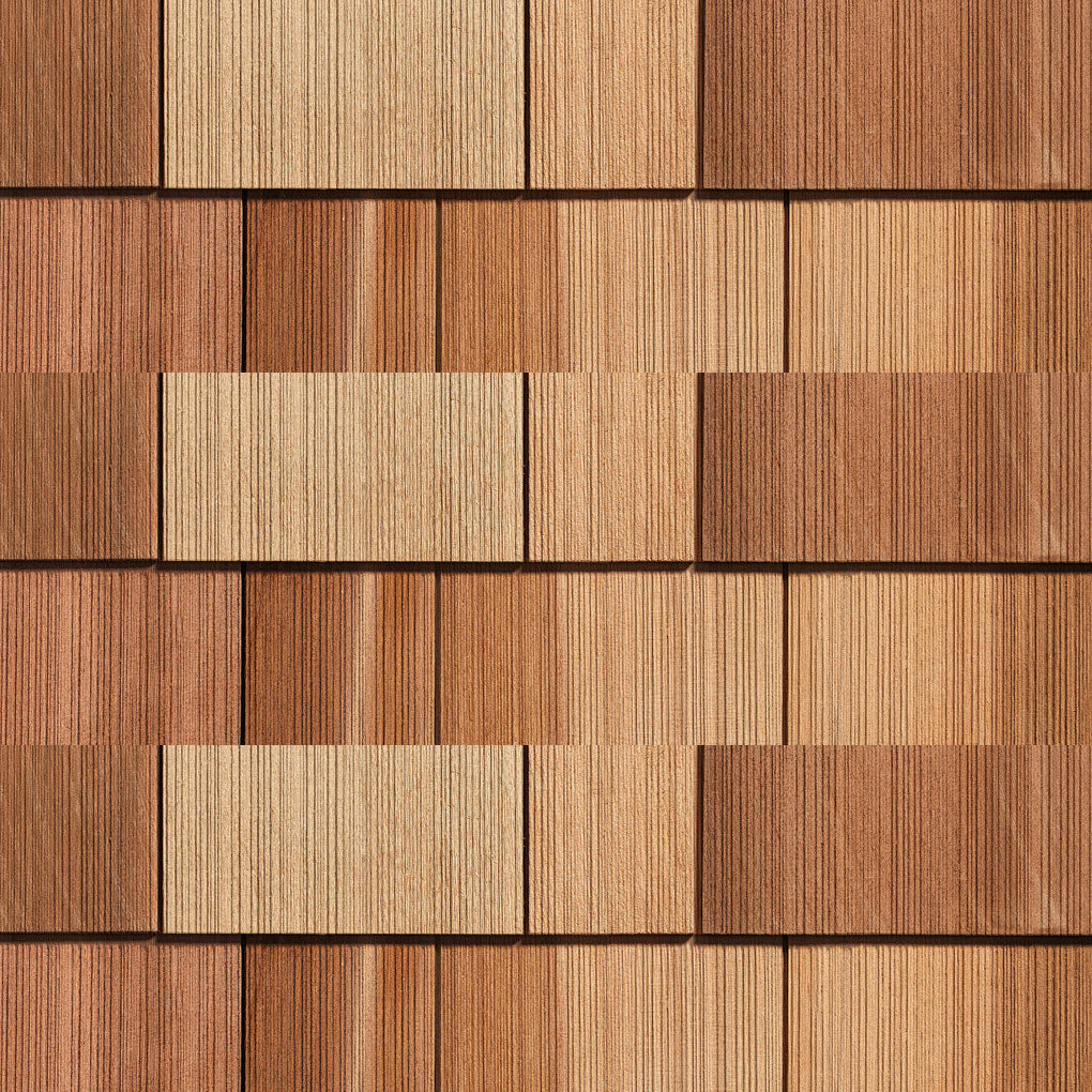 Maibec Genuine Wood Stave Lake Western Red Cedar shingles-R&R Regular-25sqft / 1/2 carton-Cinnamon (Maibec)