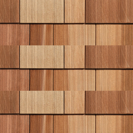 Maibec Genuine Wood Stave Lake Western Red Cedar shingles-R&R Regular-25sqft / 1/2 carton-Cinnamon (Maibec)