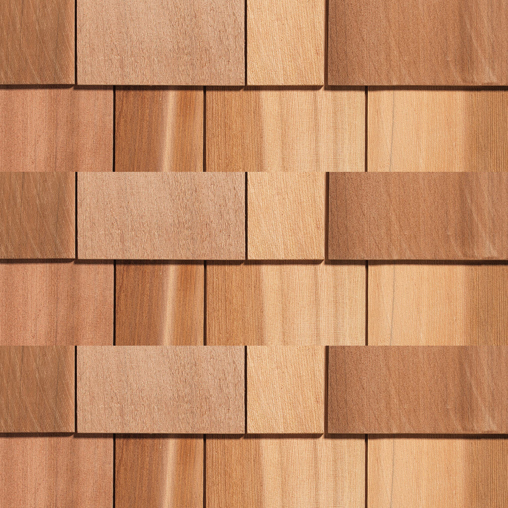 Maibec Genuine Wood Stave Lake Western Red Cedar shingles-R&R Regular-25sqft / 1/2 carton-Natural/Unstained (Maibec)
