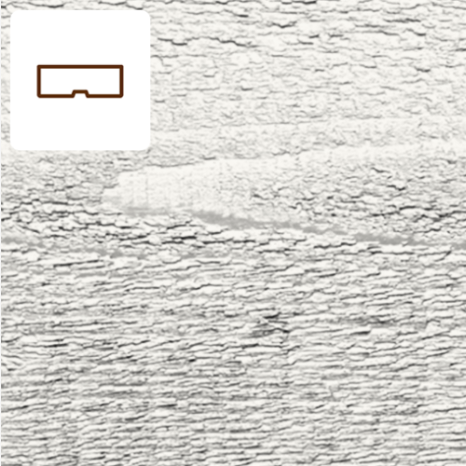 Maibec Express EM+ Genuine Wood Siding in 111 - White-Textured-Rabbeted Bevel-1 x6