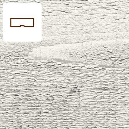 Maibec Express EM+ Genuine Wood Siding in 111 - White-Textured-Rabbeted Bevel-1 x6