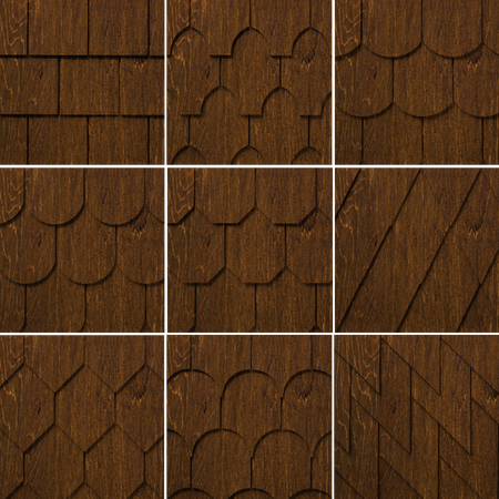 Maibec Genuine Wood Victorian Shingles in Burnt Ginger-Nantucket-Square