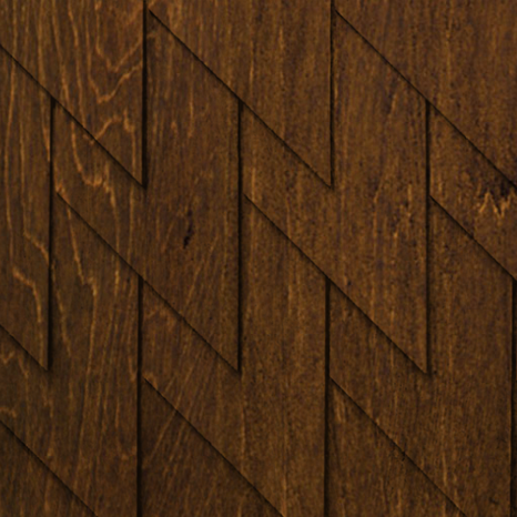 Maibec Genuine Wood Victorian Shingles in Burnt Ginger-Nantucket-Octagonal