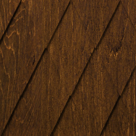 Maibec Genuine Wood Victorian Shingles in Burnt Ginger-Nantucket-Half Cove