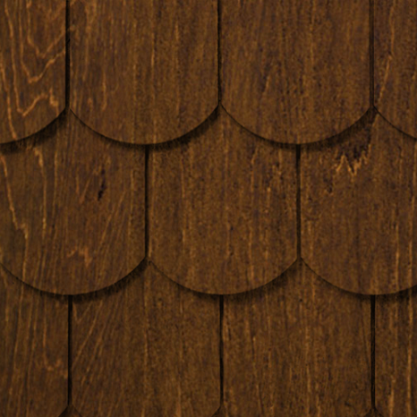 Maibec Genuine Wood Victorian Shingles in Burnt Ginger-Nantucket-Diamond
