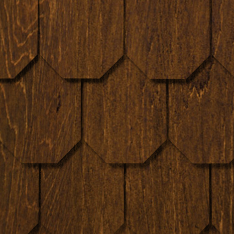 Maibec Genuine Wood Victorian Shingles in Burnt Ginger-Nantucket-Arrow