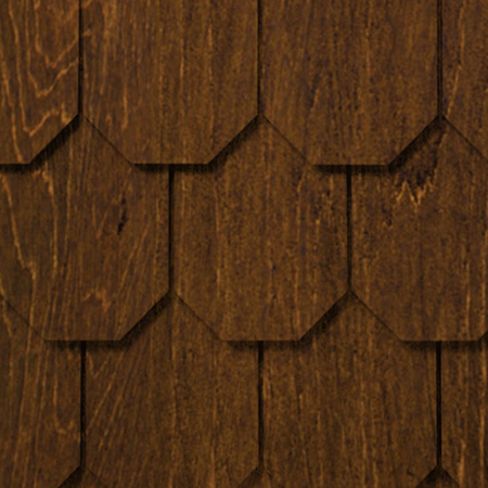 Maibec Genuine Wood Victorian Shingles in Burnt Ginger-Nantucket-Arrow