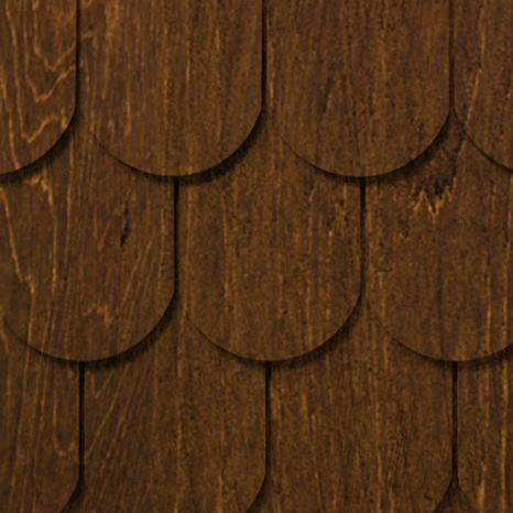 Maibec Genuine Wood Victorian Shingles in Burnt Ginger-Nantucket-Diagonal