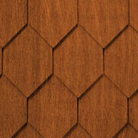 Maibec Genuine Wood Victorian Shingles in Cinnamon-Nantucket-Diagonal