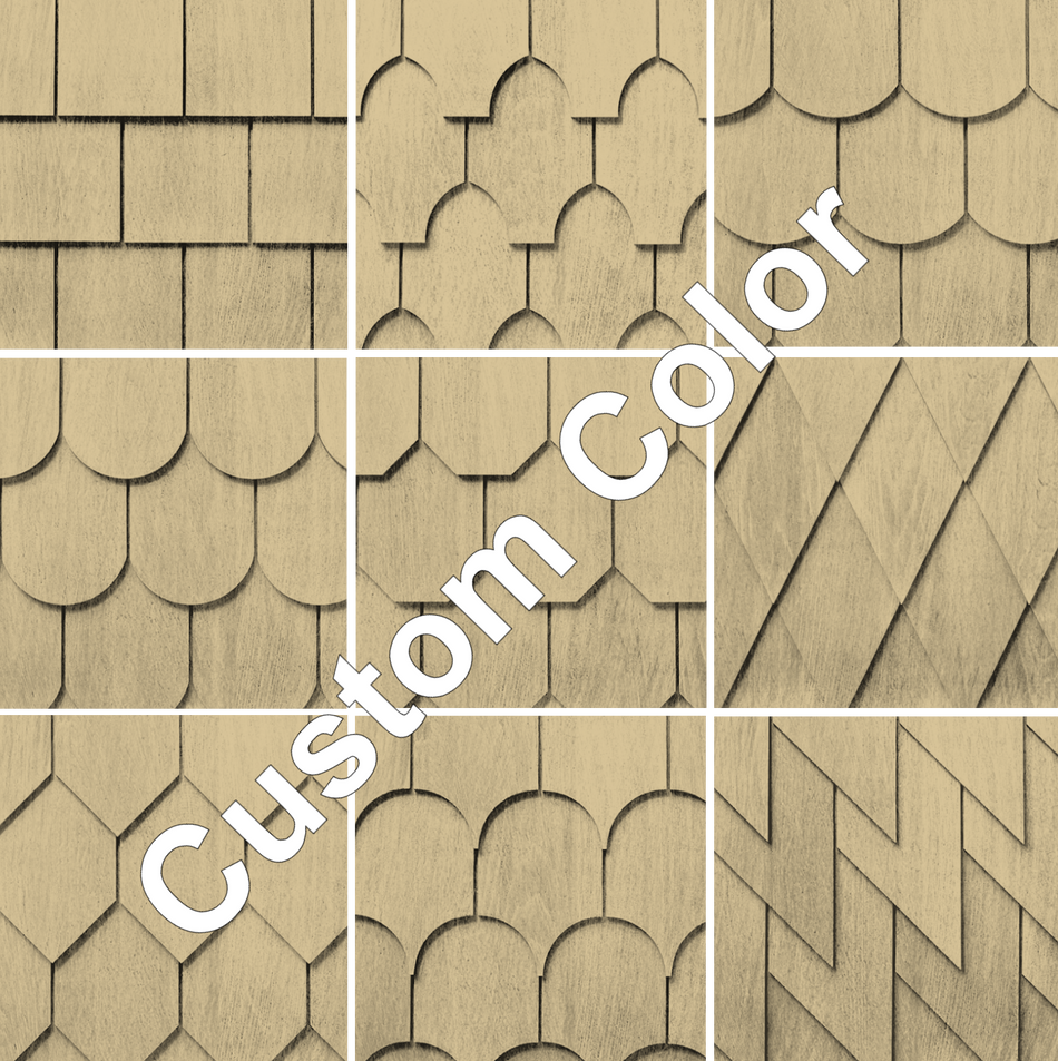 Maibec Genuine Wood Victorian Shingles in Custom Color-Nantucket-Square