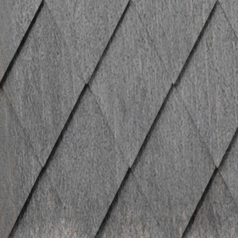 Maibec Genuine Wood Victorian Shingles in Dark Grey H2BO-Nantucket-Half Cove