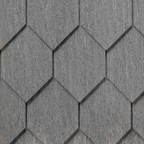 Maibec Genuine Wood Victorian Shingles in Dark Grey H2BO-Nantucket-Octagonal
