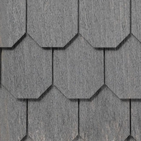 Maibec Genuine Wood Victorian Shingles in Dark Grey H2BO-Nantucket-Diamond