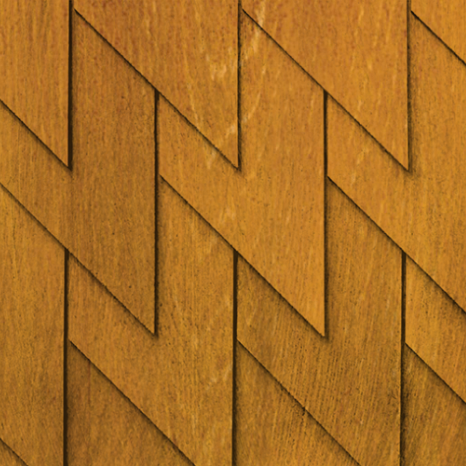 Maibec Genuine Wood Victorian Shingles in Golden Curry