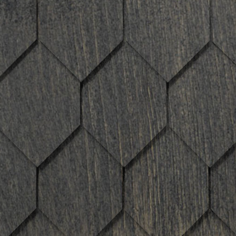 Maibec Genuine Wood Victorian Shingles in Jamacain Pepper-Nantucket-Arrow