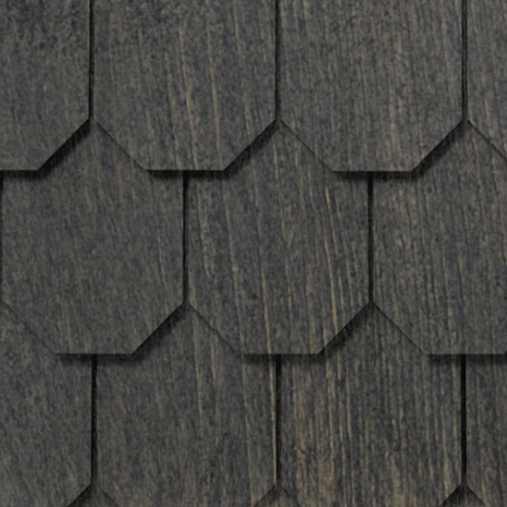 Maibec Genuine Wood Victorian Shingles in Jamacain Pepper-Nantucket-Diamond
