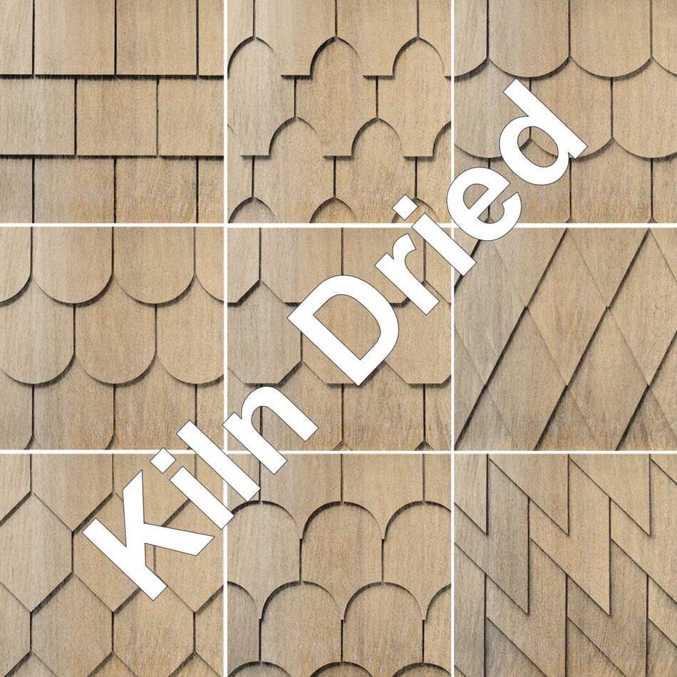 Maibec Genuine Wood Victorian Shingles in Kiln Dried-Nantucket-Square