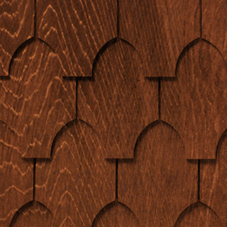 Maibec Genuine Wood Victorian Shingles in Nutmeg Brown-Nantucket-Diagonal