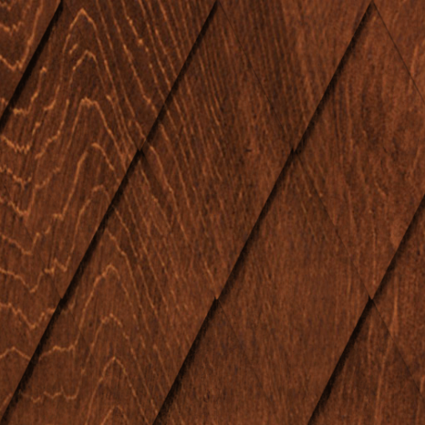Maibec Genuine Wood Victorian Shingles in Nutmeg Brown-Nantucket-Half Cove