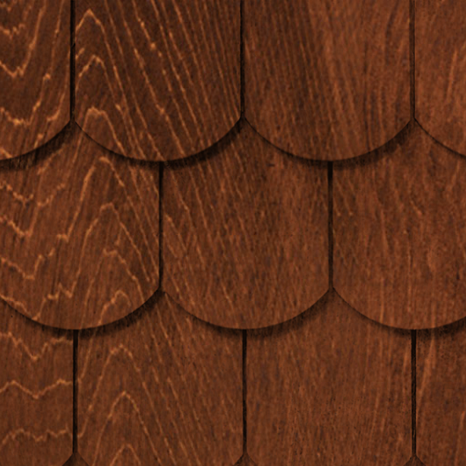 Maibec Genuine Wood Victorian Shingles in Nutmeg Brown-Nantucket-Arrow