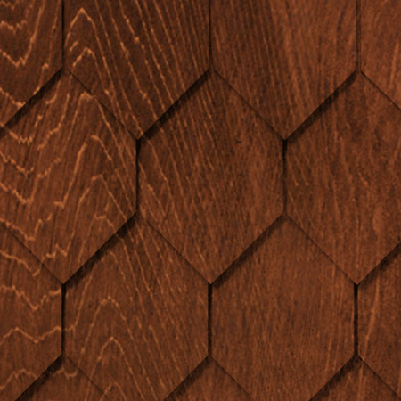 Maibec Genuine Wood Victorian Shingles in Nutmeg Brown-Nantucket-Octagonal