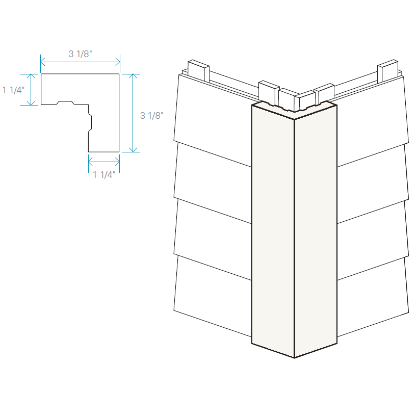 Maibec Express EM+ Genuine Wood Siding in 111 - White-Textured-1in Trim-1 x6