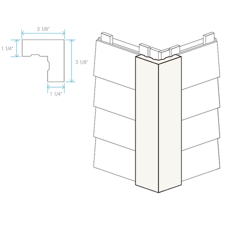 Maibec Express EM+ Genuine Wood Siding in 111 - White-Textured-1in Trim-1 x6