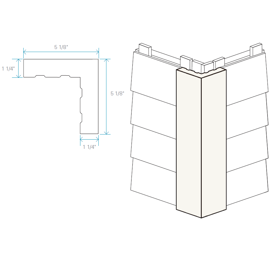 Maibec Express EM+ Genuine Wood Siding in 111 - White-Textured-2in Trim-5/4 x 6