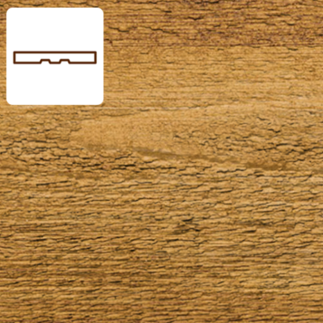 Maibec Genuine Wood Siding 1in Trim (Maibec Natural Tones)-Prairie Gold 051 (Maibec)-Brushed-1in x 4in
