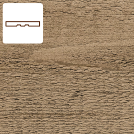 Maibec Genuine Wood Siding 1in Trim (Maibec Natural Tones)-Fundy Bay Brown 061 (Maibec)-Brushed-1in x 6in