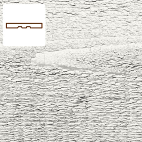 Maibec Express EM+ Genuine Wood Siding in 111 - White-Textured-2in Trim-5/4 x 4