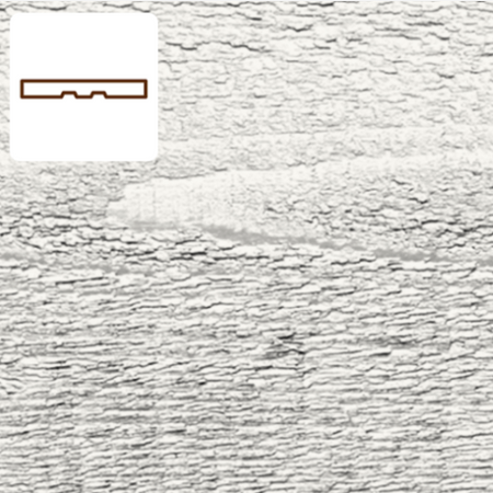 Maibec Express EM+ Genuine Wood Siding in 111 - White-Textured-2in Trim-5/4 x 4
