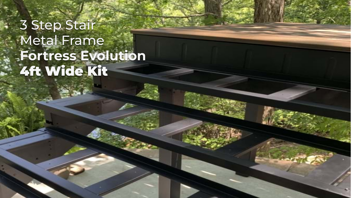 3 Step Stair Metal frame 4ft wide Kit (Fortress Evolution)-Default Title