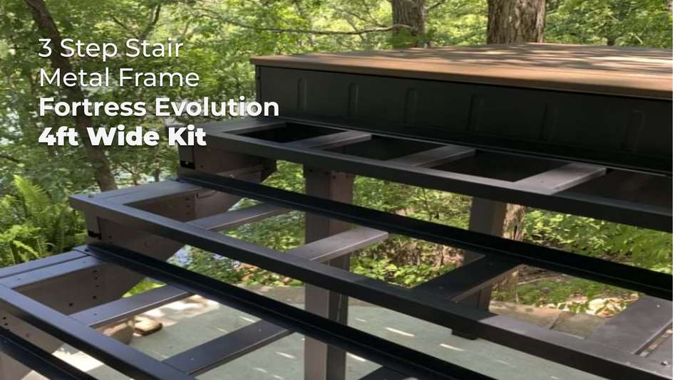 3 Step Stair Metal frame 4ft wide Kit (Fortress Evolution)-Default Title