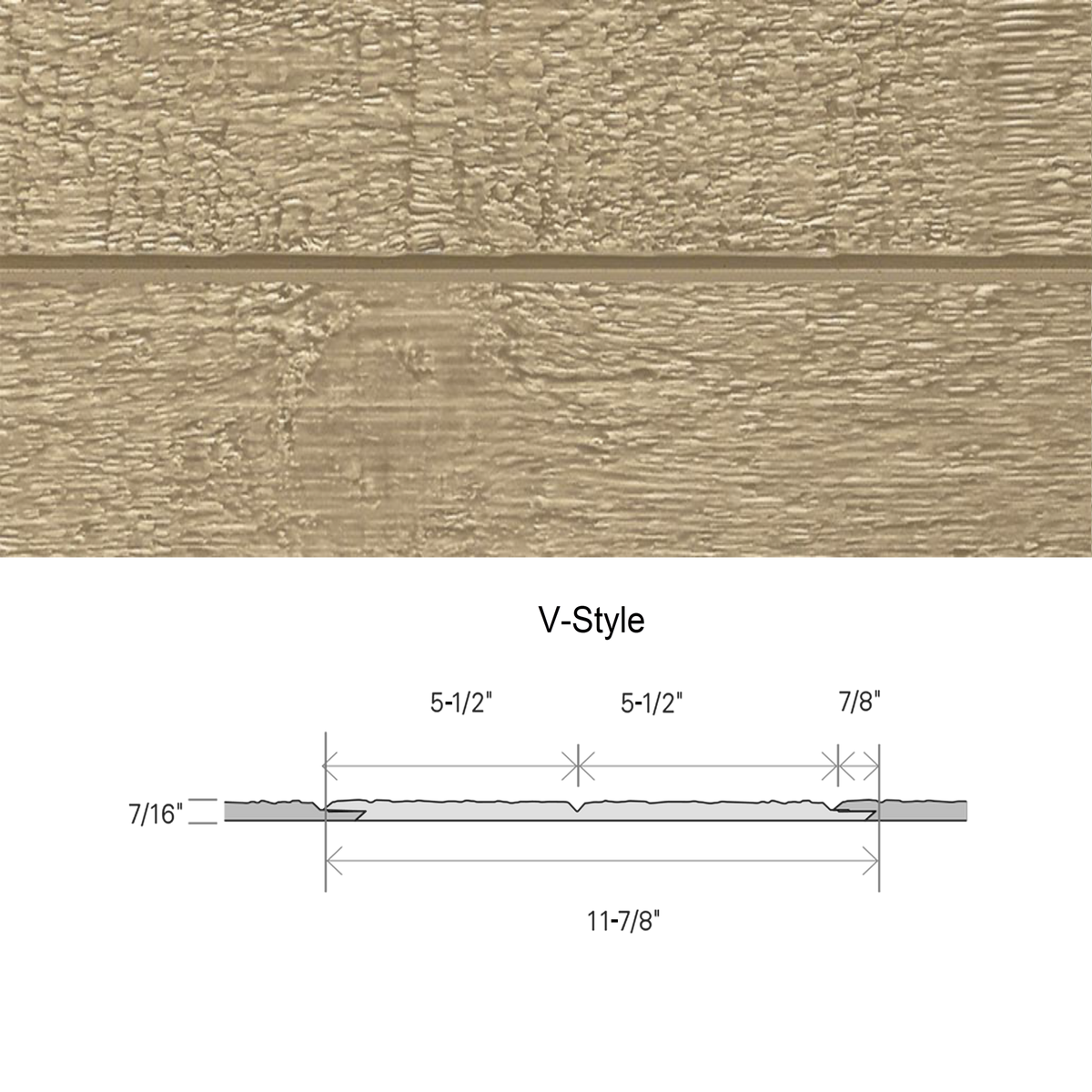 Maibec CanExel Engineered Siding in Sandalwood-Ridgewood D-5-12in-7/16in