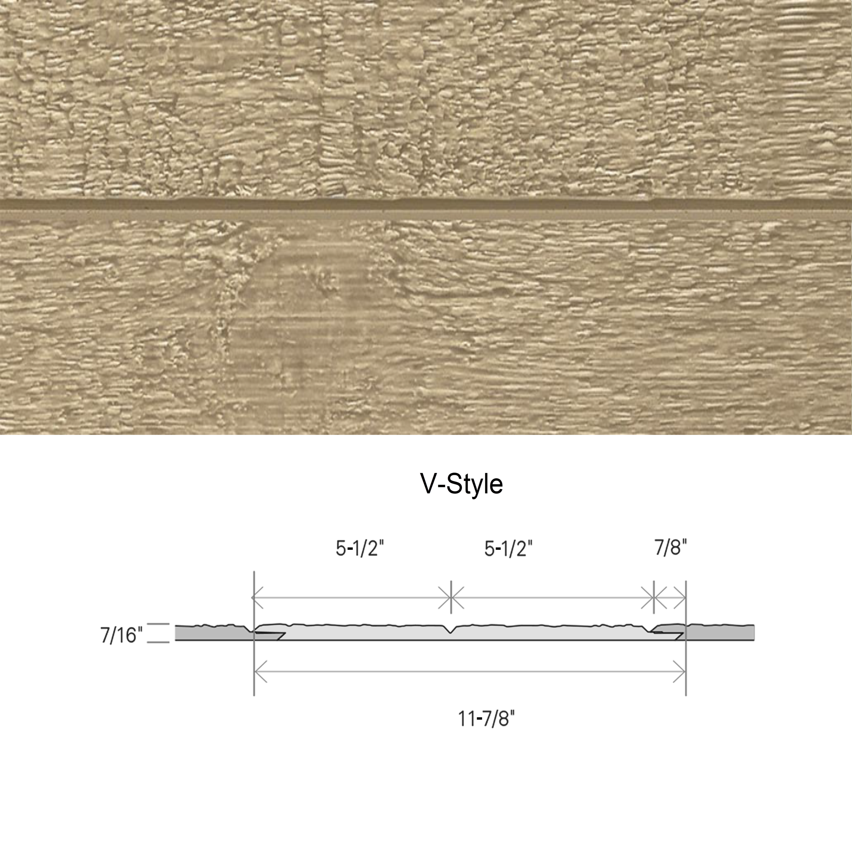 Maibec CanExel Engineered Siding in Sandalwood-Ridgewood D-5-12in-7/16in