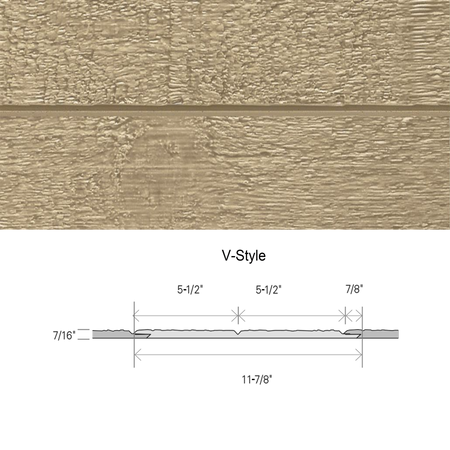 Maibec CanExel Engineered Siding in Sandalwood-Ridgewood D-5-12in-7/16in