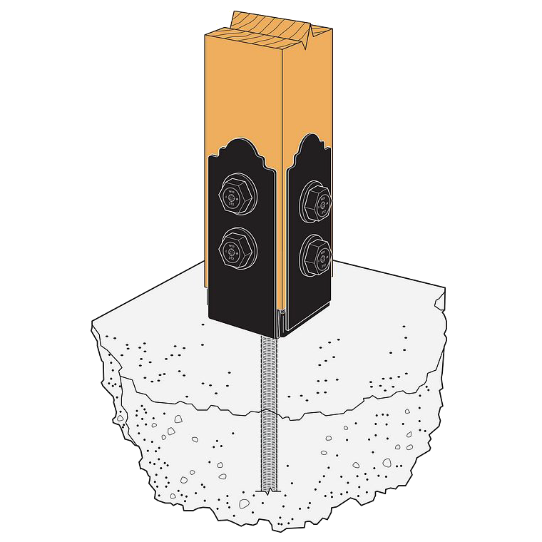 Simpson Strong-Tie APB Ornamental Post Base-4x4-ZMAX-Nominal