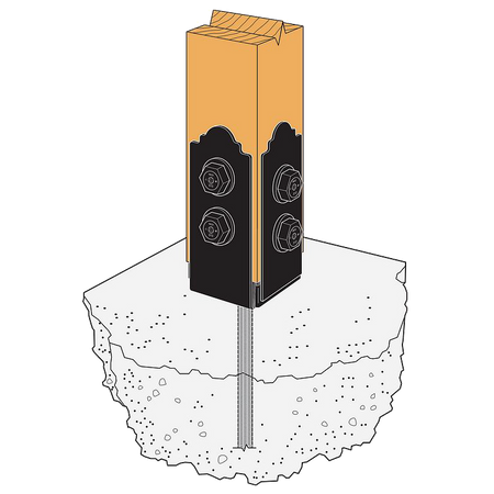 Simpson Strong-Tie APB Ornamental Post Base-4x4-ZMAX-Nominal
