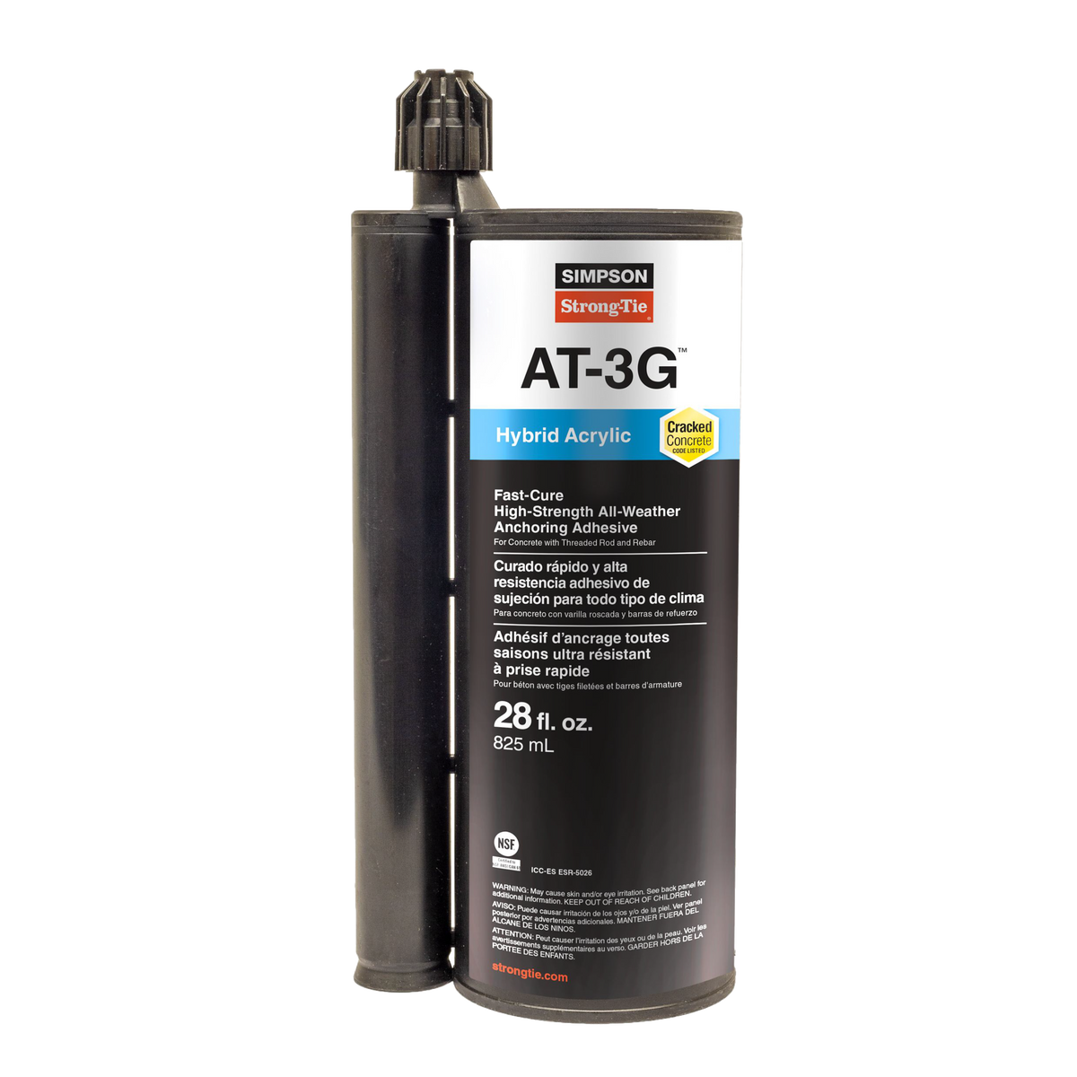 Simpson Strong-Tie AT-3G High-Strength Hybrid Acrylic Adhesive-28 oz
