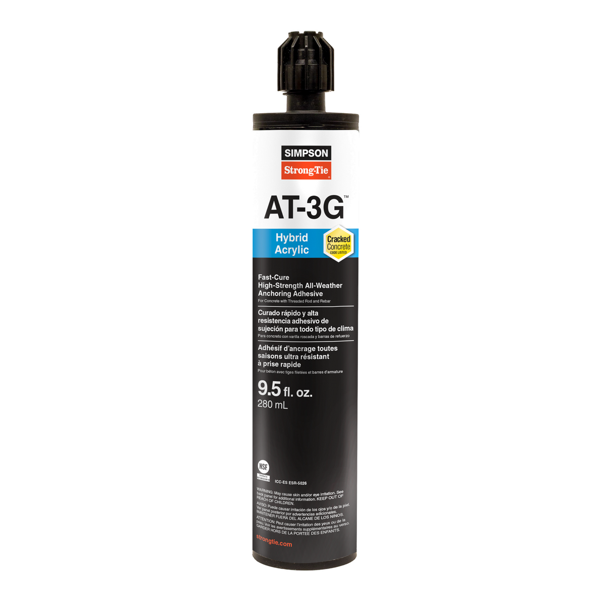 Simpson Strong-Tie AT-3G High-Strength Hybrid Acrylic Adhesive-9.5 oz