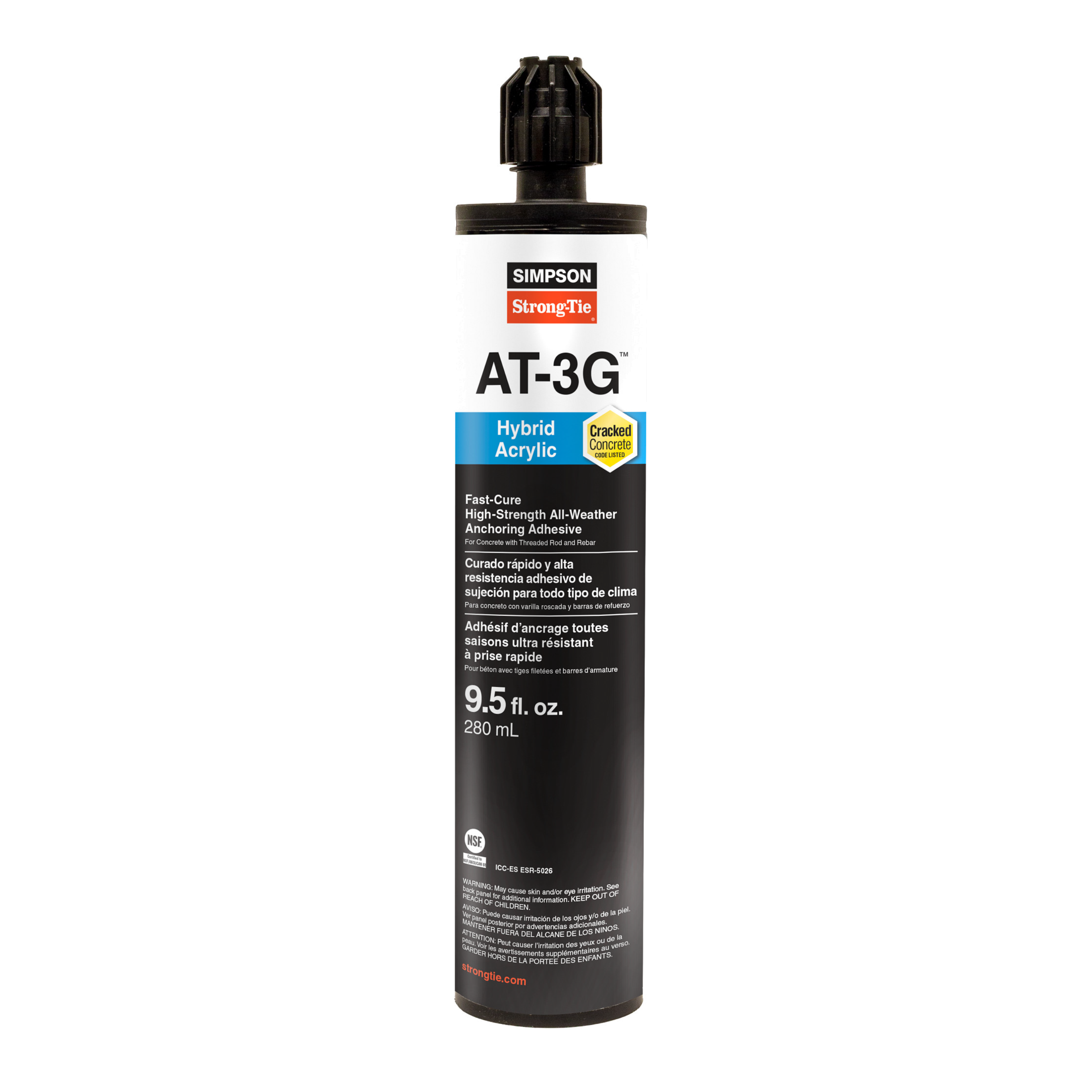 Simpson Strong-Tie AT-3G High-Strength Hybrid Acrylic Adhesive-9.5 oz