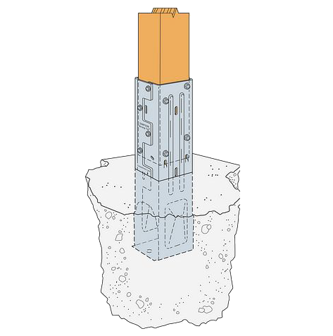 Simpson Strong-Tie Moment Post Base-4x4-ZMAX