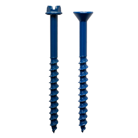 Simpson Strong-Tie Titen Turbo Concrete and Masonry 3/16in Screw Anchor (Standard Blue)-1-1/4in-Hex Head-100