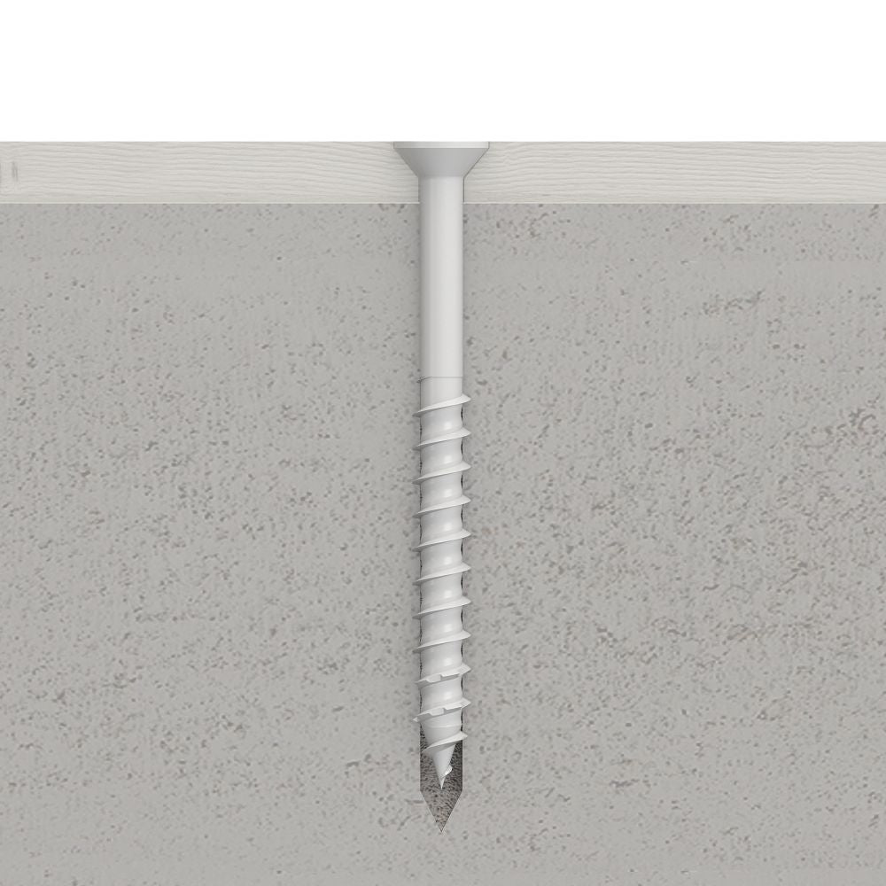 Simpson Strong-Tie Titen Turbo Concrete and Masonry 1/4in Screw Anchor (White)-2-3/4in-Flat Head-100