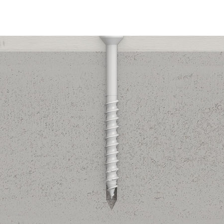 Simpson Strong-Tie Titen Turbo Concrete and Masonry 1/4in Screw Anchor (White)-2-3/4in-Flat Head-100